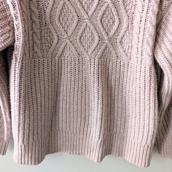 a new day Blush Pink Mockneck Mixed Knit Sweater - Picture 4 of 8